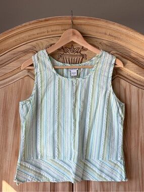 Nomadic Traders Women's Striped Tank Top Size M 100% Cotton